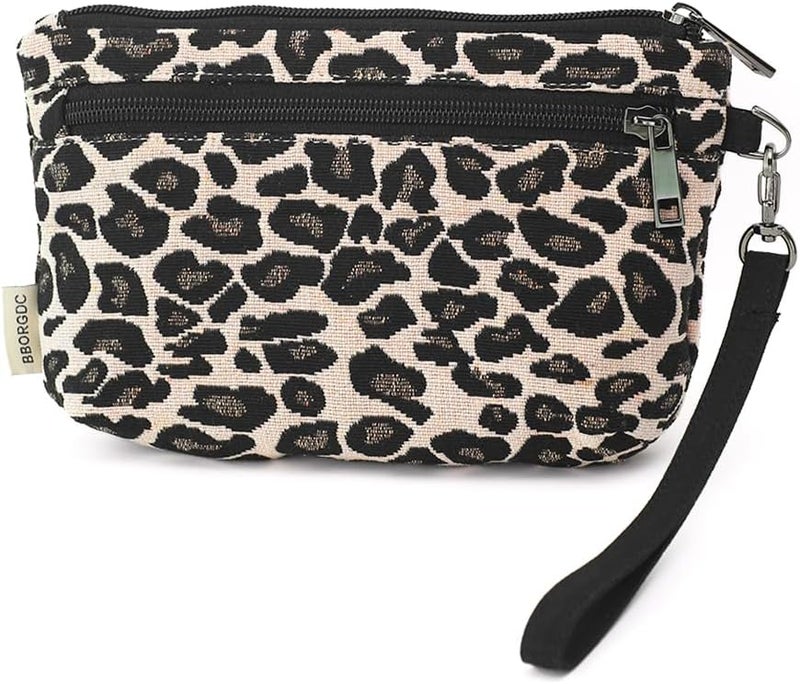 BBORGDC Small Wristlet Wallets for Women, Zip Clutch Bag with Wristlet Pouch, 3-Zipper Original Design - Image 1